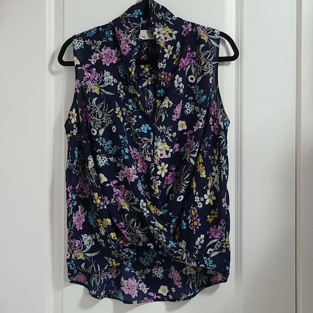Anthropologie Everleigh Floral Sleeveless Blouse